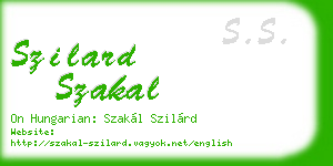 szilard szakal business card